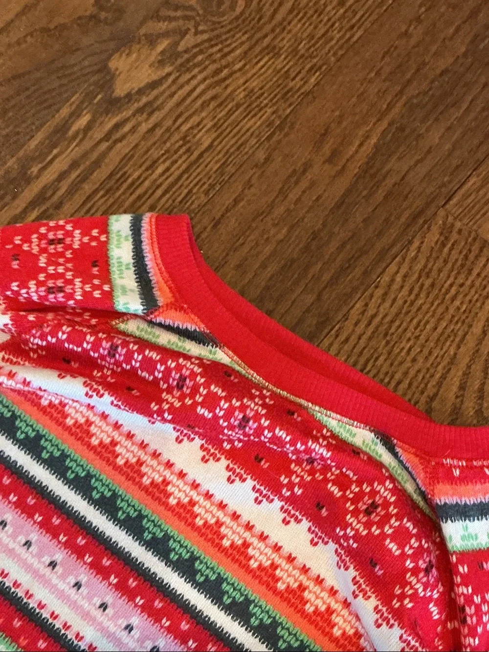 Children's Red Holiday Stripe Footed One-Piece Pajama